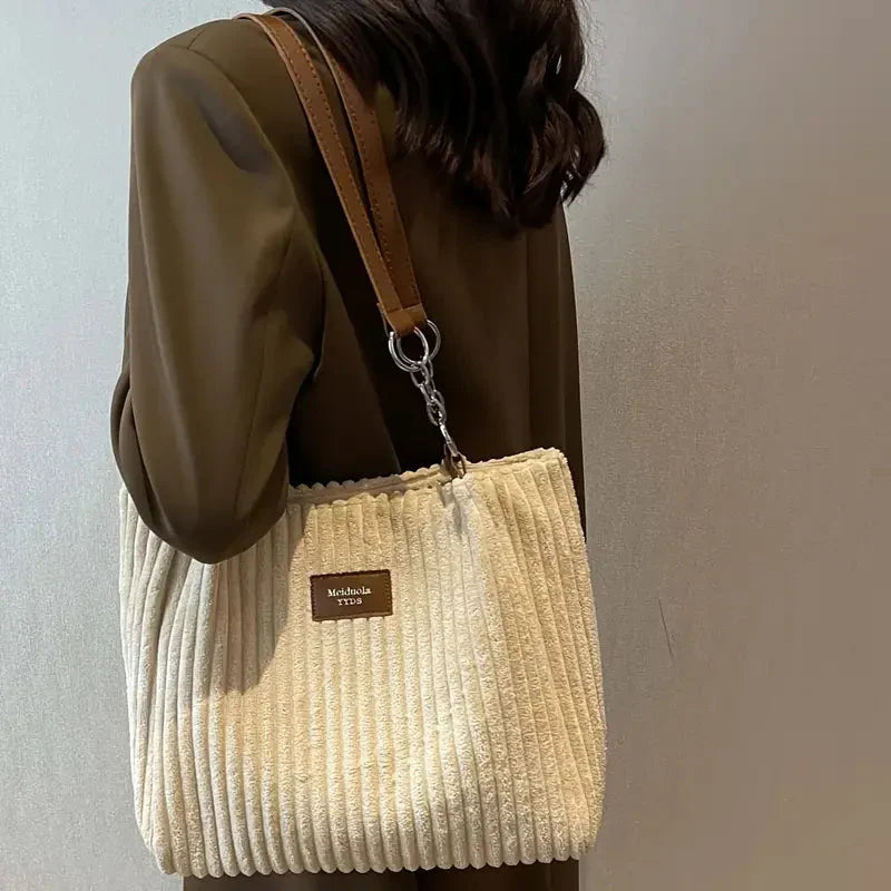 Luxe Ribbed Tote