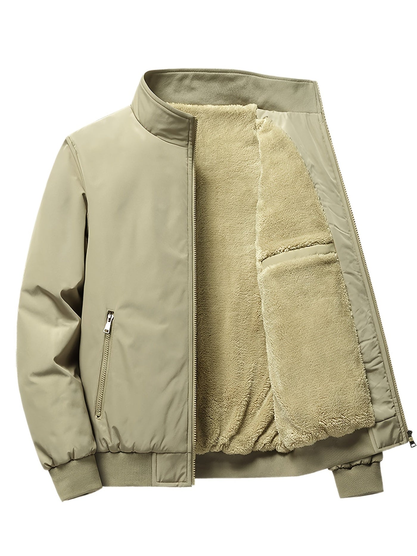 Giubbotto bomber foderato in Sherpa