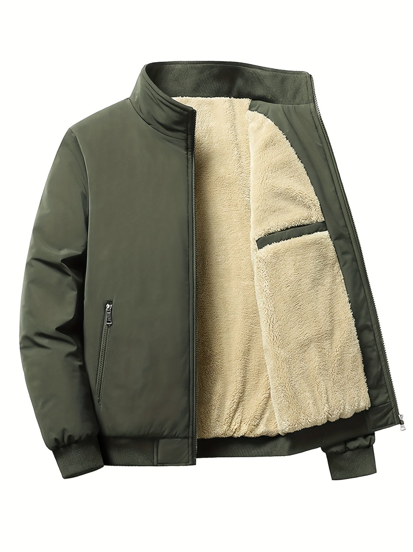 Giubbotto bomber foderato in Sherpa