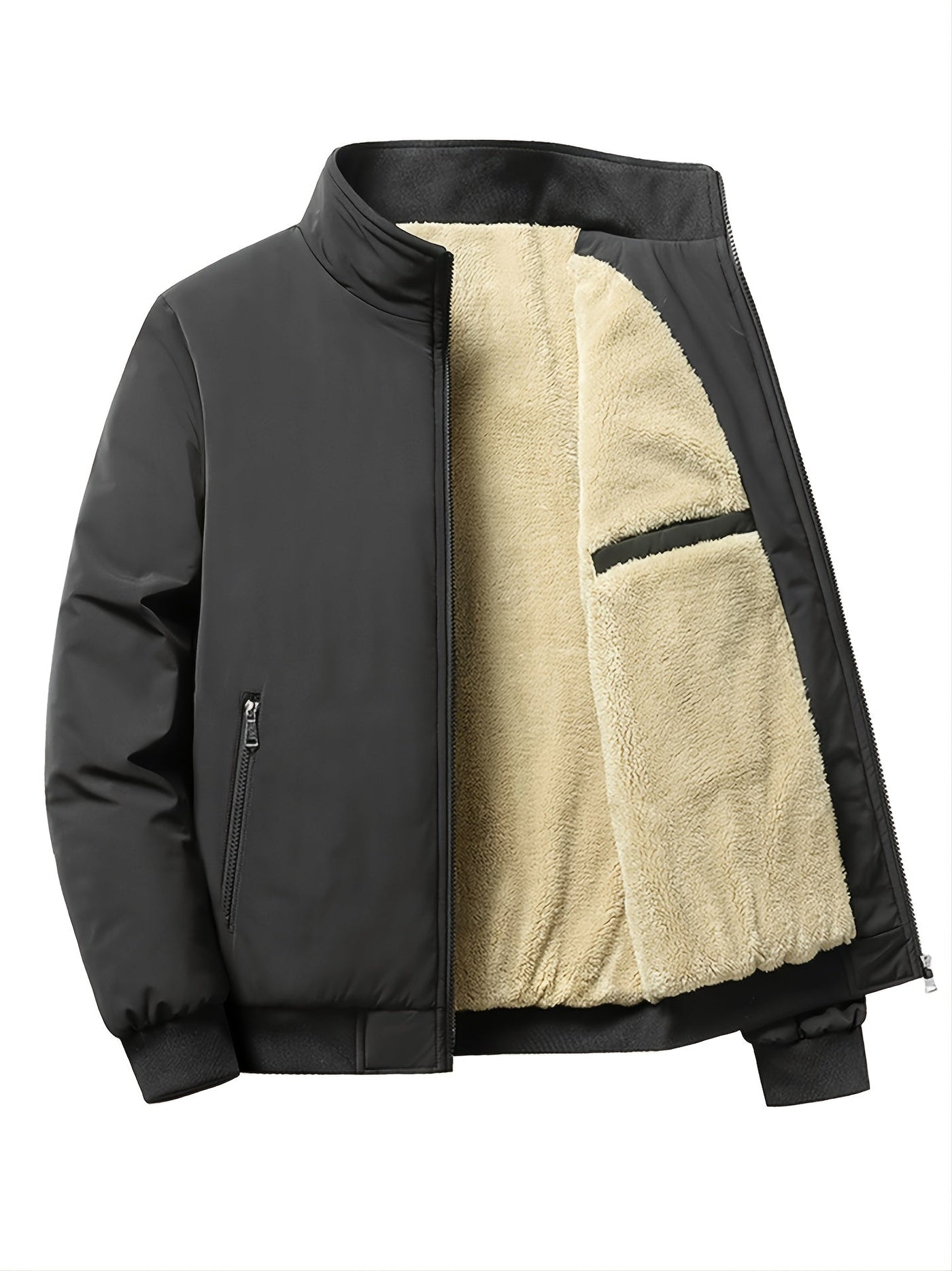 Giubbotto bomber foderato in Sherpa
