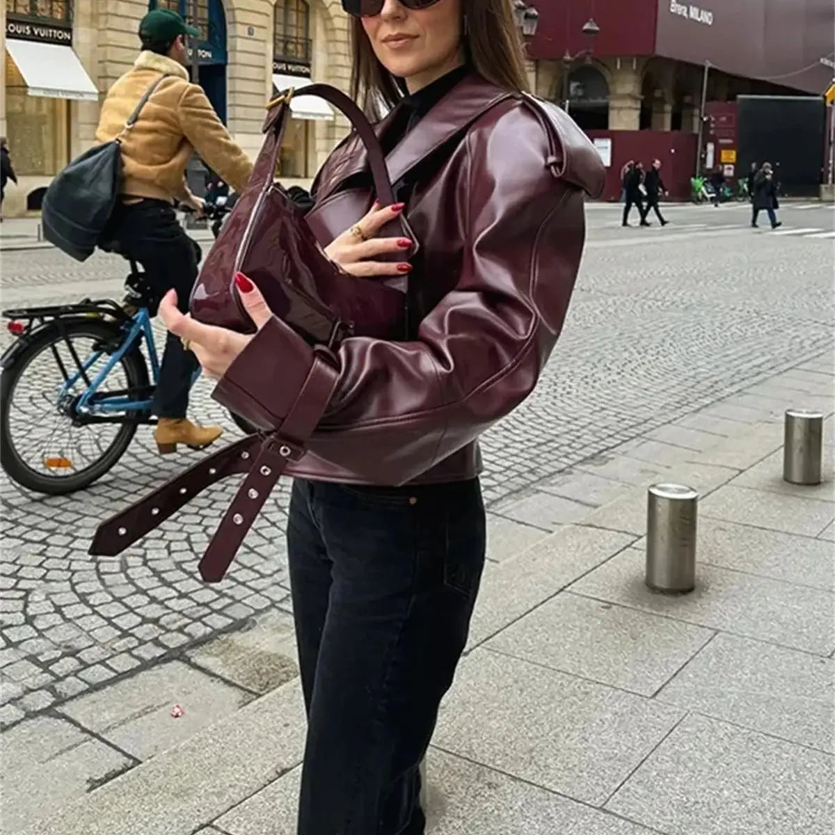 Giacca Borgogna Luxe